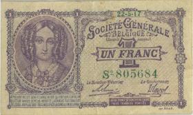 R.433b: Besetzung Belgien 1 Franc 22.5.1917 (2) 