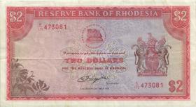 Rhodesien / Rhodesia P.39b 2 Dollars 24.5.1979 (3) 