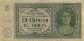 R.559a: Böhmen & Mähren 5 Kronen (1940) (4) 