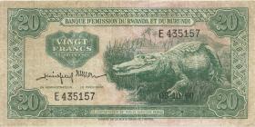 Ruanda / Rwanda P.03 20 Francs 1960 (3) 