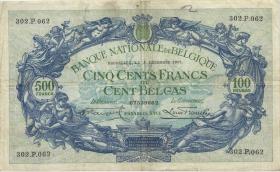 Belgien / Belgium P.103a 500 Francs 3.12.1932 (4) 