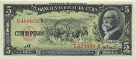 Kuba / Cuba P.091c 5 Pesos 1960 (1/1-) 
