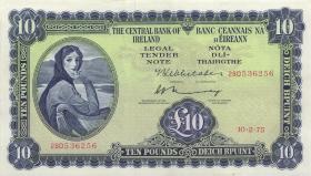 Irland / Ireland P.66c 10 Pounds 10.2.1975 (2+) 