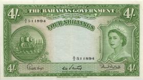 Bahamas P.13b 4 Shillings (1953) (3/2) 