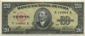 Kuba / Cuba P.080c 20 Pesos 1960 (2) 