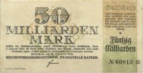 PS1107c Reichsbahn München 50 Milliarden Mark 1923 (3) 