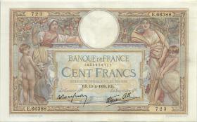 Frankreich / France P.086b 100 Francs 1939 (2) 