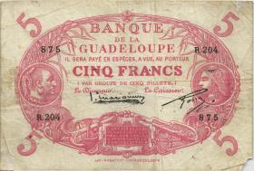 Guadeloupe, Frz. Verw. P.07c 5 Francs (1943) (4) 