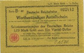RVM-24 Reichsbahn Berlin 1,05 Mark Gold = 1/4 Dollar 23.10.1923 (1-) 