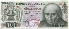 Mexiko / Mexico P.063g 10 Pesos 16.10.1974 (1) 