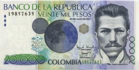 Kolumbien / Colombia P.454b 20.000 Pesos 23.7.2001 (1) 