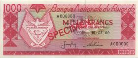 Ruanda / Rwanda P.10s 1000 Francs 1969 (1) 