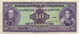 Venezuela P.051e 10 Bolivares 1976 (2) 
