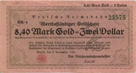 RVM-31 Reichsbahn Berlin 8,40 Mark Gold = 2 Dollar 7.11.1923 (3) 