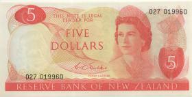 Neuseeland / New Zealand P.165b 5 Dollars (1967-75) (1/1-) 