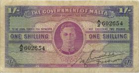 Malta P.16 1 Shilling (1943) (3) A/2 