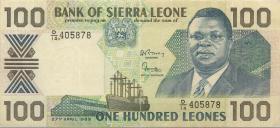 Sierra Leone P.18b 100 Leones 1989 (3) 