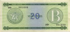 Kuba / Cuba P.FX09 20 Pesos (1985) Exchange Certificate (3) 