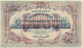 Russland / Russia Turkestan P.S1174 5000 Rubel 1920 (1-) 