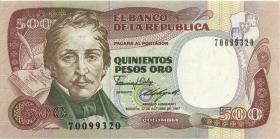 Kolumbien / Colombia P.431 500 Pesos Oro 1987 (1) 