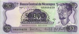 Nicaragua P.148 50.000 auf 50 Cordobas (1987) (1-) 