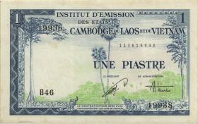 Franz. Indochina / French Indochina P.105 1 Piaster = 1 Dong (1954) Vietnam (2) 