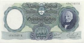 Argentinien / Argentina P.278d 500 Pesos (1964-69) (1) 