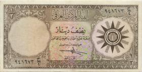 Irak / Iraq P.052a 1/2 Dinar (1959) (3) 