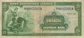 R.260 20 DM 1949 Bank Deutscher Länder (3) P/A 