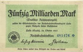 PS1247 Reichsbahn Halle 50 Milliarden Mark 1923 (1-) 