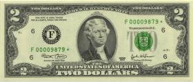 USA / United States P.516ar 2 Dollars 2003 F* Ersatznote /replacement (1) 