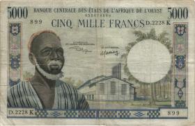 West-Afr.Staaten/West African States P.704Kl 5.000 Francs (1959-65) (4) 