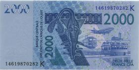 West-Afr.Staaten/West African States P.716Kk 2.000 Francs 2014 (1) 