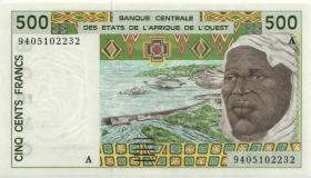 West-Afr.Staaten/West African States P.110Ad 500 Francs 1994 (1) 