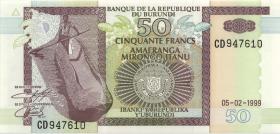 Burundi P.36b 50 Francs 1999 (1) 
