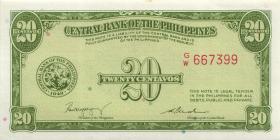 Philippinen / Philippines P.130 20 Centavos 1949 (1) 