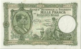 Belgien / Belgium P.110 1000 Francs = 200 Belgas 12.9.1942 (2+) 