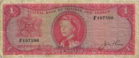 Trinidad & Tobago P.26a 1 Dollar L. 1964 (3-) 