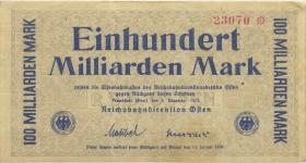 PS1234 Reichsbahn Frankfurt / Oder 100 Milliarden Mark 1923 (3) 