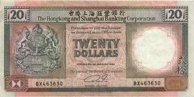 Hongkong P.197a 20 Dollars 1990 (3) 