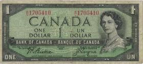 Canada P.074a 1 Dollar 1954 (1955-61) (4) 