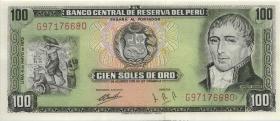 Peru P.102b 100 Soles de Oro 4.5.1972 (1) 