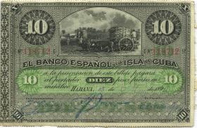 Kuba / Cuba P.049a10 Pesos 1896 (2) 