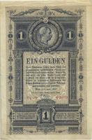 Österreich / Austria P.A153 1 Gulden 1882 (3+) 