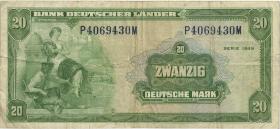 R.260 20 DM 1949 Bank Deutscher Länder (3) P/M 