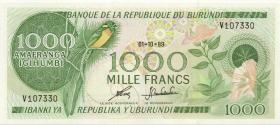 Burundi P.31d 1000 Francs 1.10.1989 (1) 