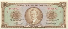 Costa Rica P.231 20 Colones 1970 (3+) 