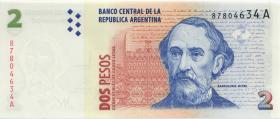 Argentinien / Argentina P.346 2 Pesos (1998-2003) (1) U.1 