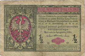 R.439a: Besetzung Polen 1/2 Marki 1917  (4) 