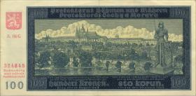 R.560d: Böhmen & Mähren 100 Kronen 1940 G II. Auflage (2) 